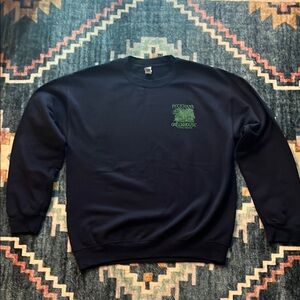 Gildan Dark Blue Sweatshirt with Green Design